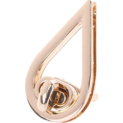 Water Drop Shape Clasp Turn Lock Twist Locks DIY Leather Handbag Bag Hardware 62KE