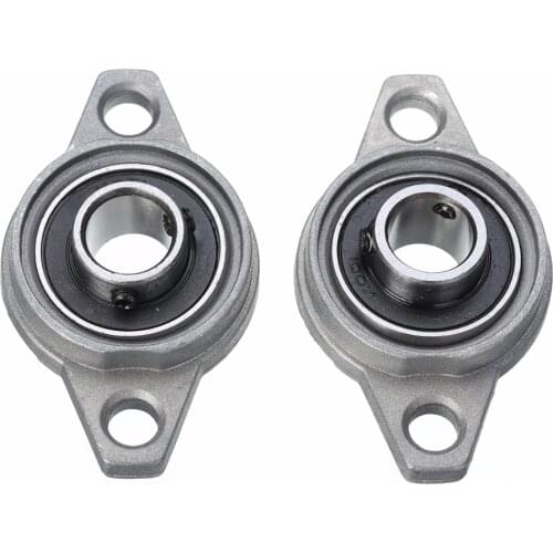 2pcs KFL001 Zinc Alloy Bearings 12mm Bore Diameter Pillow Block Bearing Mayitr Machinery Flange Rhombic Bearing Shaft