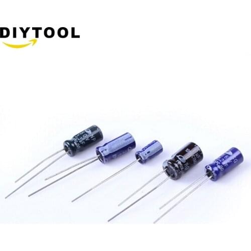 210Pcs 25 Value 0.1uF-220uF Electrolytic Capacitors condenser Assortment Kit Set