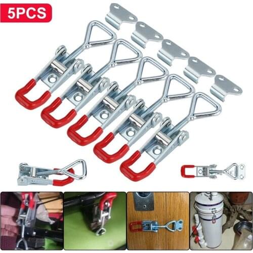 5Pcs GH-4001 150Kg Quick Toggle Clip Clamp Heavy Duty Bench Clamp Quick Release Tool For Drawer Box Chest Holding Down Sheet