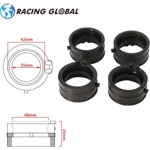 ALCON-4PCS Carburetor Adapter Intake Manifold Boots For HONDA CBR600F CBR600F2 CBR600F3 CBR600F4 CBR600RR Motorcycle Set