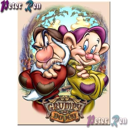 5d Cartoon character grumpy Diamond painting DIY full Square/round Rhinestones cross stitch embroidery Handmade art decoration