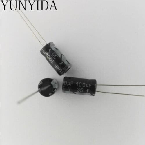 Aluminum electrolytic capacitor 35V 100uf 50V 25V 16V 10V 47UF 33UF 22UF 10UF 4.7UF 3.3UF 2.2UF 1UF 0.47UF 50PCS
