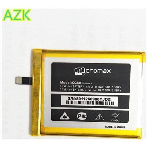 AZK NEW Battery for Micromax Q380 Battery 3000mAh Mobile Phone High Quality