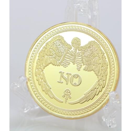 Yes/No Gold Coin Ouija Gothic Prediction Decision Coins All Seeing Eye or Death Angel Nickel USA Morgan Dollar COIN