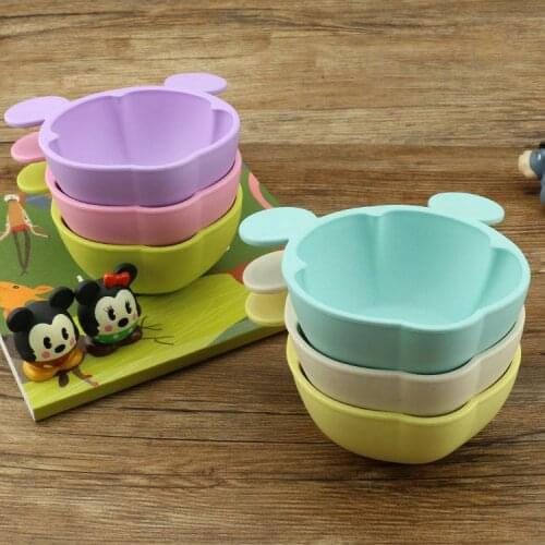 Baby Dishes Wheat Straw Childrens Tableware Home Plates Cute Bowl Candy Box Tableware For Babies Drinking Bowl For Children