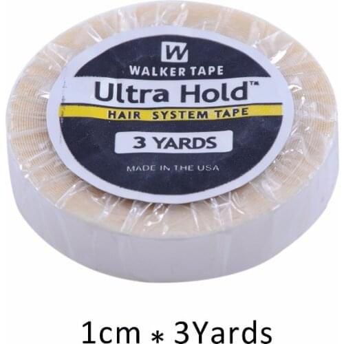 1 roll 1cm*3 yards super hair White tape double-sided adhesive tape for hair extension/lace wig/toupee