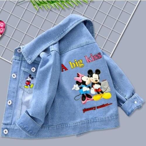 Denim Jacket 2021 Fashion Girl Boy Spring and Autumn New Kid Jacket Clothes Cartoon Jacket Embroidery Kid Clothes Girls Coats