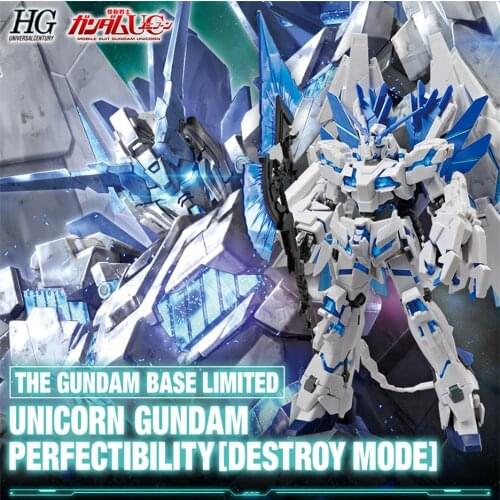 Bandai Original Gundam NT Model HG 1/144 UNICORN GUNDAM PERFECTIBILITY DESTROY MODE NT Mobile Suit Assemble Model Action Figures