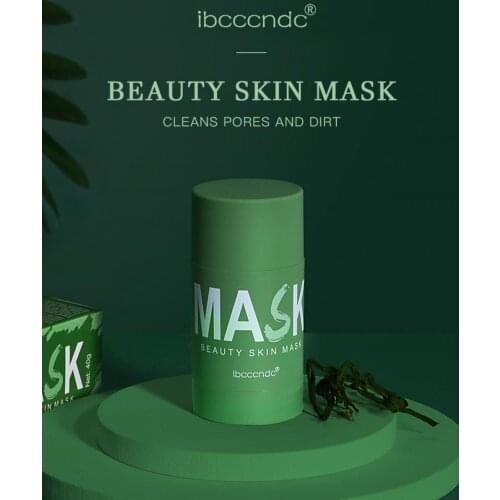 Ibcccndc Green Tea Stick Mask Moisturizing Hydrating Oil-control Hyaluronic Acid Facial Mask Stick Whitening Skin Care TSLM2