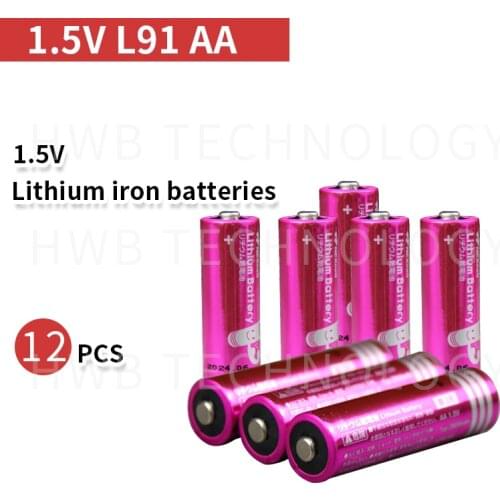 12PCS/lot Japan import AA 3000mAh 1.5V lithium iron battery High power Long shelf life digital Camera, radio battery