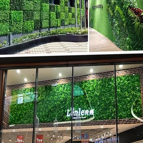Artificial Grass Lawn Turf Simulation Plants Landscaping Flower Wall Green Plastic Lawn Door Shop Image Backdrop Grass Flores