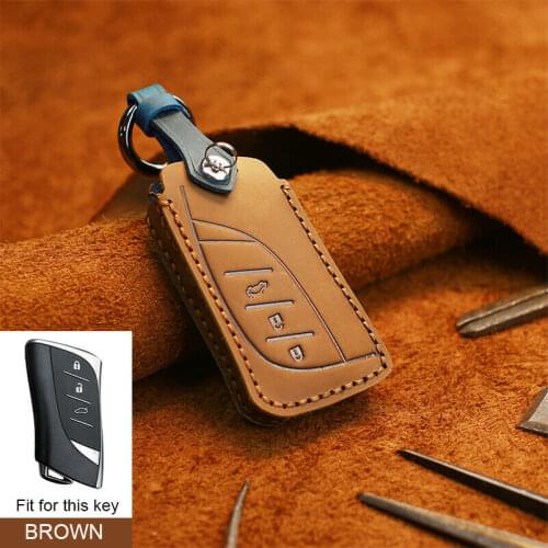 Leather Car Key Case For Lexus UX200 UX250h ES200 ES300h ES350 US200 US260h 2018 2019 Remote Fob Cover Protector Keychain Bag