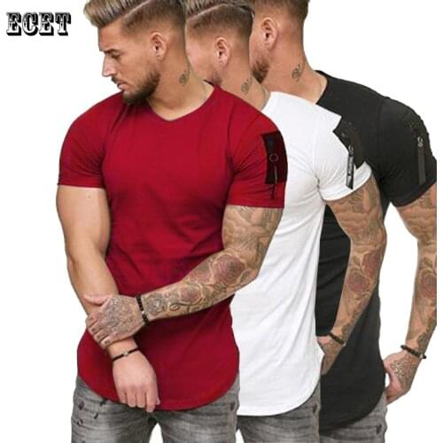 Summer new streetwear casual mens T-shirt fashion outdoor running exercise sportswear jogger short-sleeved shirt