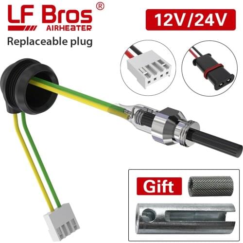 LF Bros Ceramic Glow Plug 24V 12V Eberspacher Airtronic D2 D4 D4S Air Diesel Parking Heater For Truck, Boat, Bus Camper