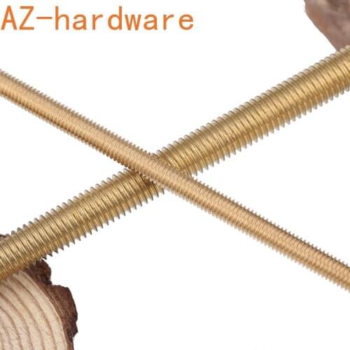 Copper wire rod, brass rod, copper full-tooth screw rod, complete specification M2-M20. 1PCS
