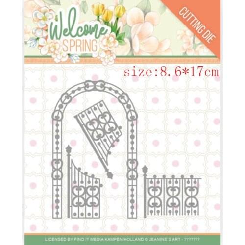 Sirius Gate fence background Metal Cutting Dies Stencils Template for DIY Scrapbooking Embossing Paper Cards Album Making Craft