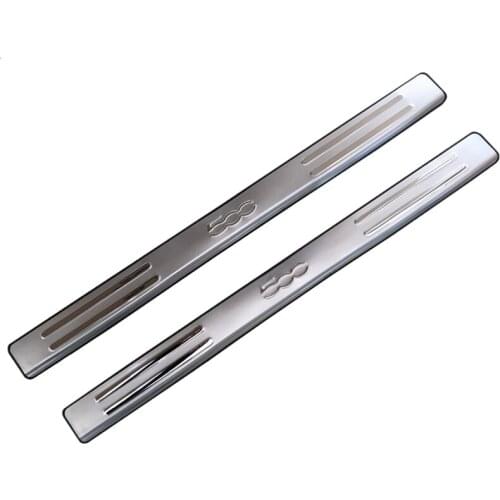 For Fiat 500 500C B500 2012-2015 High-quality stainless steel Plate Door Sill Welcome Pedal Car Styling Accessories 4pcs/set