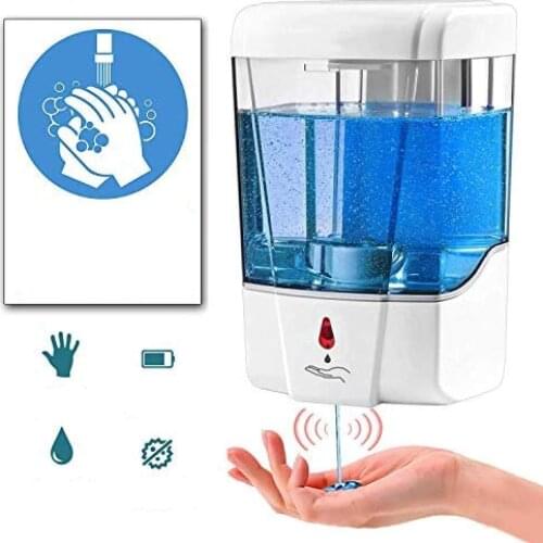 Wall Mounted Non-Contact Automatic Soap Dispenser, Battery Operated for Home, Kitchen, Bathroom, Office and Hospital (700ml)