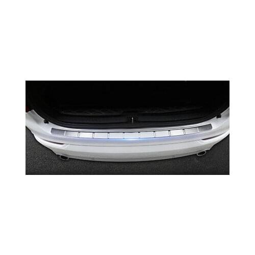 Stainless Outer Rear Bumper Protector Sill Trim 1pcs For Volvo XC90 2015 - 2019