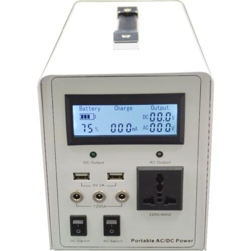 Portable 200 watt off grid solar system solar generator with phone charger 12v dc battery backup power supply