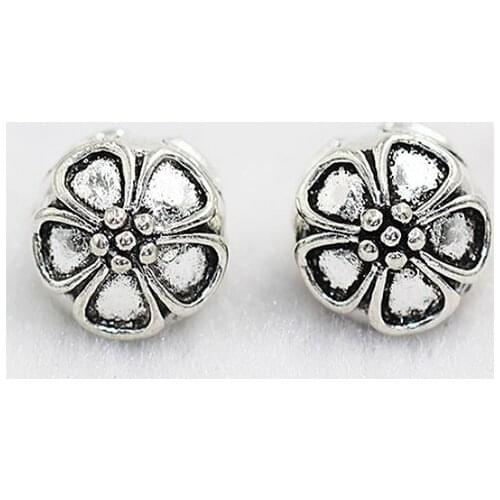 3MM aperture alloy Tibetan silver positioning buckle safety clasp buckle large cherry beads skid bracelet beads wholesale