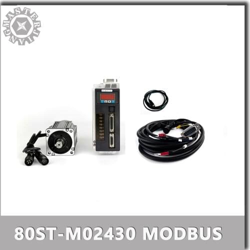 With Modbus 220V 750W 80ST-M02430 AC Servo motor 3000RPM 2.39N.M servomotor Single-Phase ac drive permanent magnet Matched Drive