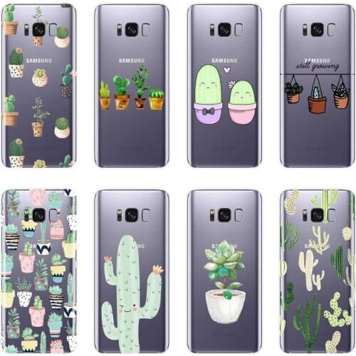 Cactus Flora Phone Case For Samsung Galaxy Note 9 8 5 4 Silicone Soft Back Cover For Samsung Galaxy S8 S9 Plus S5 S6 S7 Edge