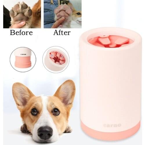 Dog Paw Cleaner Cup for Small Large Dogs Soft Silicone Pet Feet Washer Portable Pet Cat Dirty Paw Cleaning Cup Foot Wash Bucket