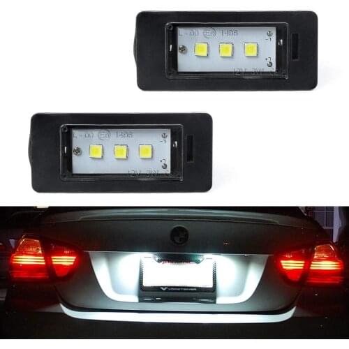 LED License Plate Light Lamp Assembly for BMW 1 3 5 Series E82 E88 E90 E91 E92 E93 E39 E60 E61 X1 X3 X5 X6, Xenon White LED