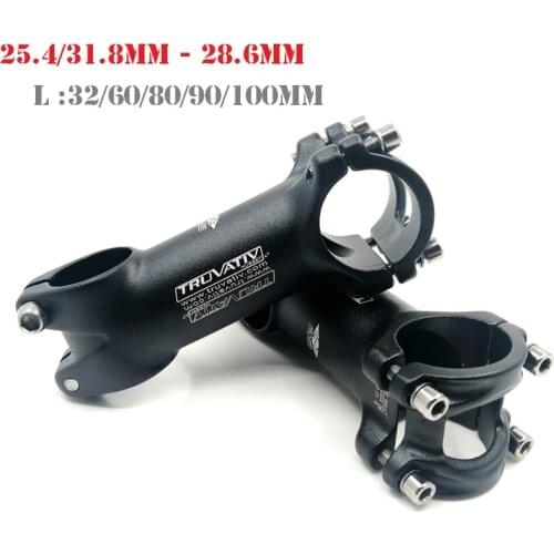 Bicycle Stem 25.4mm / 31.8mm Handlebar 28.6mm Fork MTB Mountain Bike Road Bicycle Folding Bike Stem Length 32/60/80/90/100mm