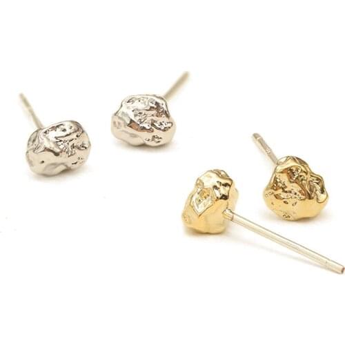 High Quality Real Gold Plated Irregular Uneven Earrings for Women Man Simple Personality Charms Statement Earrings Gifts 2021