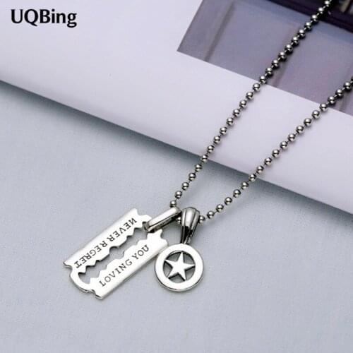 New 925 Sterling Silver Vintage Star Blade Pendant Necklaces For Women Wholesale Jewelry Gifts