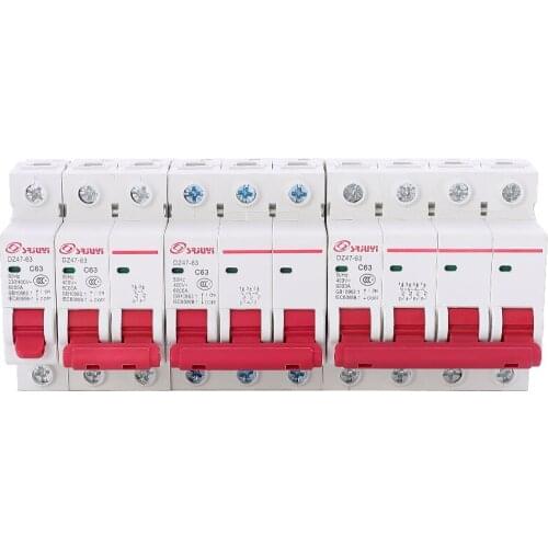 1pcs household circuit breaker DZ47-63 miniature circuit breaker household air circuit breaker C45 master switch