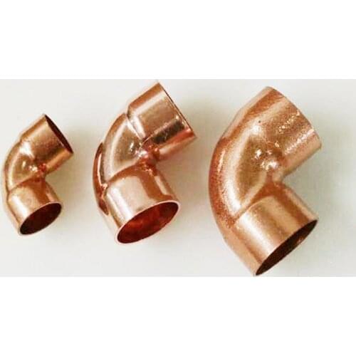 10mm Inner Dia x0.8mm Thickness Copper 45 Elbow Scoket Weld End Feed Coupler Plumbing Fitting Water Gas Oil 45 Deg