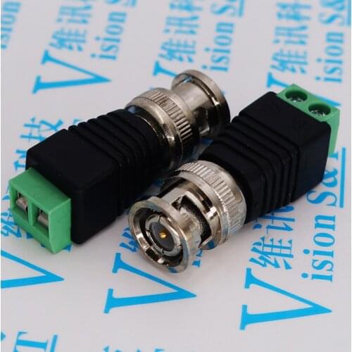 5pcs/lot Mini Coax CAT5 To Camera CCTV BNC Video Balun Connector Adapter POE cctv tester IP camera FC