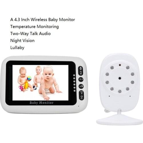 4.3 Inch Wireless Digital Baby Monitor Camera Night Vision Temperature Monitoring Two-Way Intercom