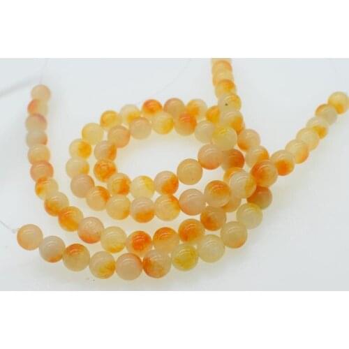 Loose beads white and yellow jasper round 10mm 15" for DIY jewelry making FPPJ wholesale beads nature gem stone