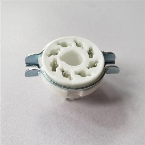 Cceramic tube socket Large seat tube socket 8 pin GZC8-1 GZC8-1-G seat tube holder Silver foot for 6SN7/EL34/KT88/6L6/KT66