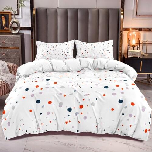 Colors Polker Dots Duvet Covets with Colorful Dots Comforter Cover with Zipper Closure Corner Ties Microfiber Soft