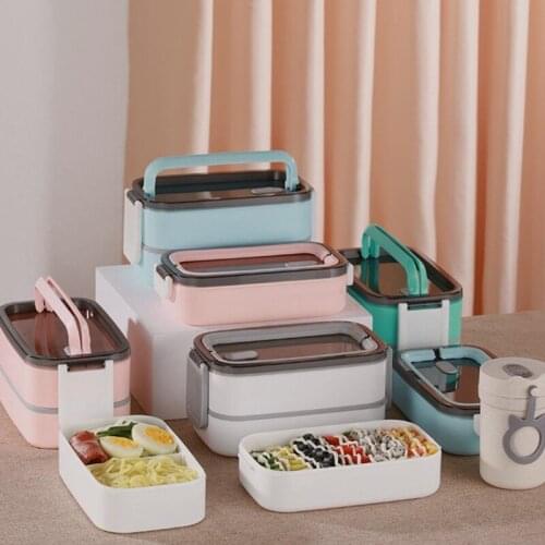Korean-style Sealed and Compartmentalized Plastic Lunch Boxes Multi-layer Bento Box Microwave-heated Insulated Lunch Box