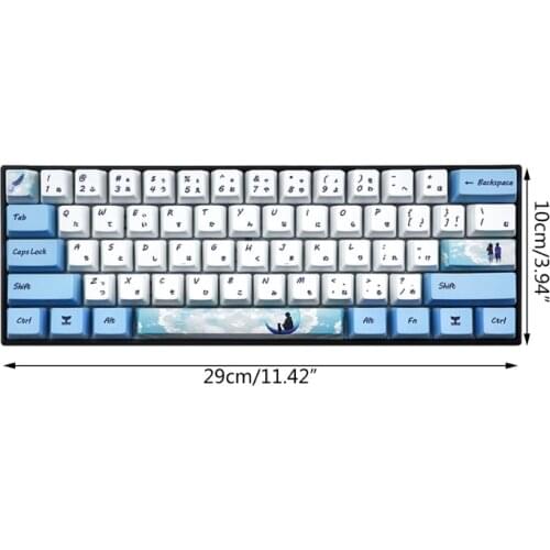 H7JA 73 Key Dye Sublimation Keyboard Keycap PBT OEM Profile Keycap For GH60 GK61 GK64