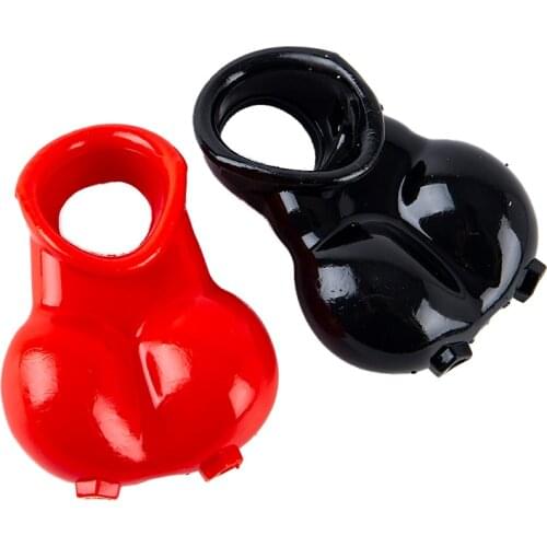 Male Scrotum Squeeze Ring Stretcher TPE Enhancer Delay Chastity Cage Ball