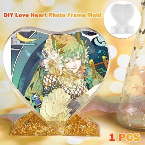 Love Heart Photo Frame DIY Resin Decorative Craft Jewelry Making Mold Silicone Mould Epoxy Resin Mold For Jewelry Craft Gifts