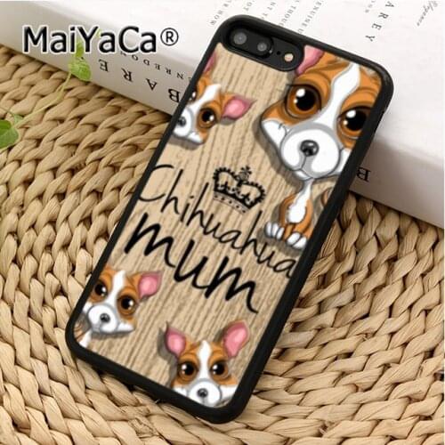 MaiYaCa Cute Chihuahua Puppy Dog Phone Case Cover For iPhone 5 6s 7 8 plus 11 12 Pro X XR XS Max Samsung Galaxy S6 S7 edge S8 S9