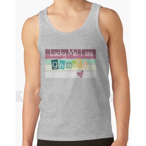Lucky Me I See Ghosts Pastel Colors tank tops vest sleeveless Pastel Pastel Colors Ghosts I See Ghosts Lucky Me Kayn
