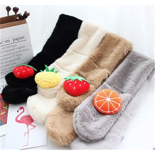 Cute childrens scarf Korean style boys and girls baby imitation rex rabbit fur collar YW001