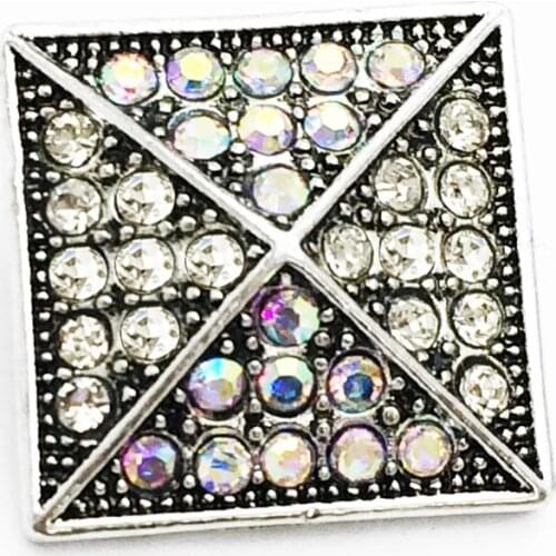 MN5078 Retro Square metal ginger snap button( Fit 18mm 20mm snaps )