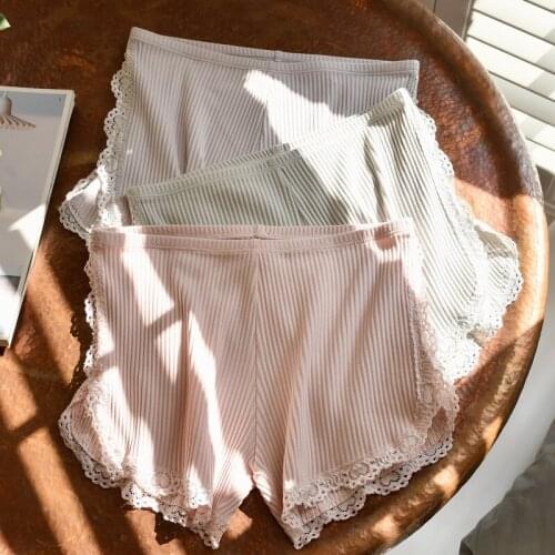 2021 Fashion Summer Sexy Home Elastic Shorts Comfortable And Breathable Pure Cotton Anti Light