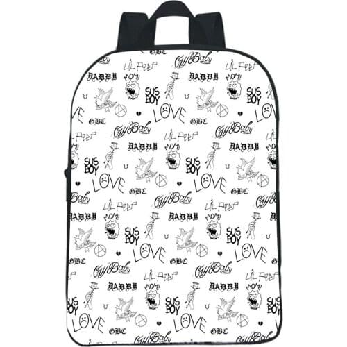 Lil Peep Backpack Fashion Children School Bags 3D Cartoon Rucksack Kindergarten Boys And Girls Bookbag Mini Backpack Mochila